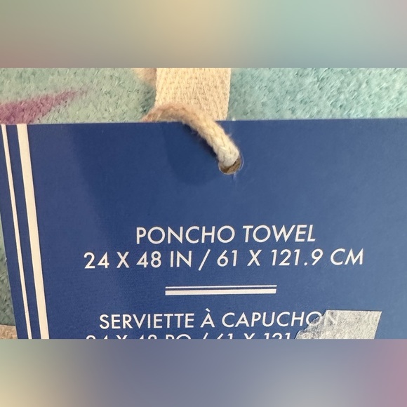 Purple Floral Kids Poncho Towel w/ Hood - Picture 3 of 3